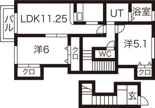 アルビレオ(albireo) A棟【2階】の間取り