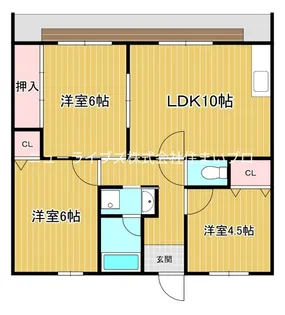 クレールコート【1階】の間取り