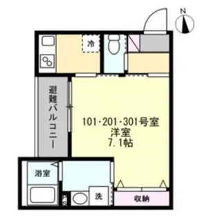 ベイルーム相模原ファイン【1階】の間取り