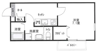モアナレジデンス稲毛【1階】の間取り