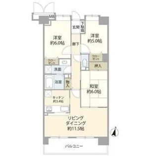 ザ・ウインベル与野【10階】の間取り