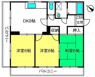 入間川ハイム【2階】の間取り