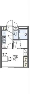 レオパレスストリートハウス【1階】の間取り