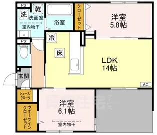 D-residence下田部B【1階】の間取り