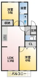 Jハイツ A棟【2階】の間取り