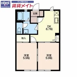 パールハウスB棟【1階】の間取り