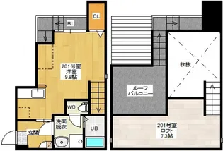 Maisonetic 平和記念公園【2階】の間取り