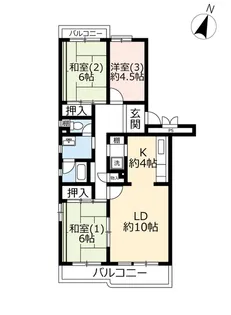URパークタウン若宮【2階】の間取り