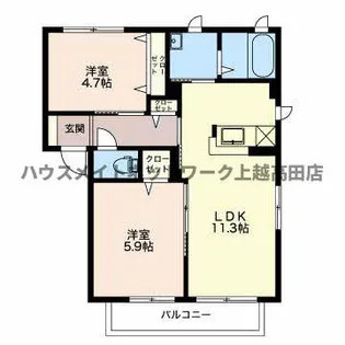 アルカディア至徳寺【2階】の間取り