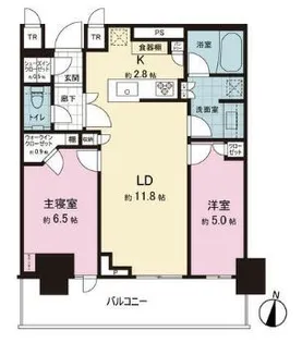 パークタワー西新宿【15階】の間取り