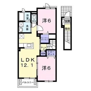 マーベラスB【2階】の間取り