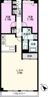 越谷ファミリータウンD棟【5階】の間取り