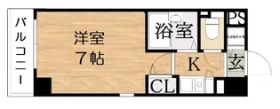 パラシオ南森町【3階】の間取り