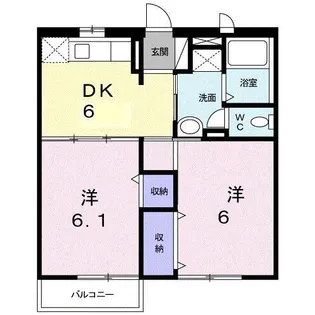 サンテラス窪 D【2階】の間取り