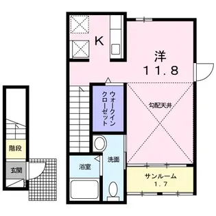 サンライズ T-ハウス【2階】の間取り
