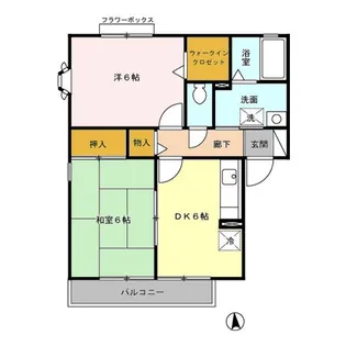 ハビーハイツ【2階】の間取り