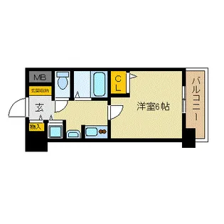 プレサンス東本町【6階】の間取り