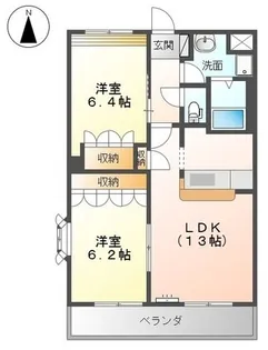グラシアス【2階】の間取り