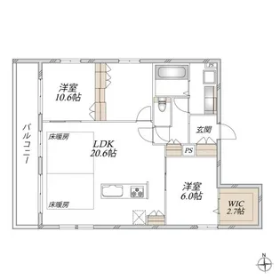 チェスナット【3階】の間取り