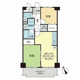 ライオンズマンション竹の塚第3【6階】の間取り