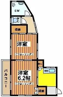 本町ハイム【2階】の間取り