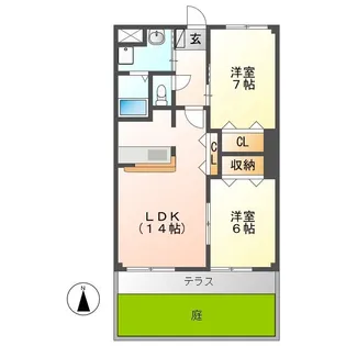 フローリーヒルズ【1階】の間取り