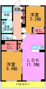コントレイル【2階】の間取り