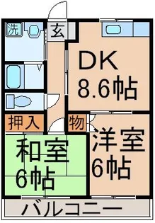 エメロード大門【3階】の間取り