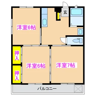 セントラルハイツ【3階】の間取り