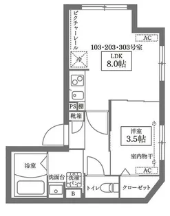 COCOCUBE南長崎【1階】の間取り