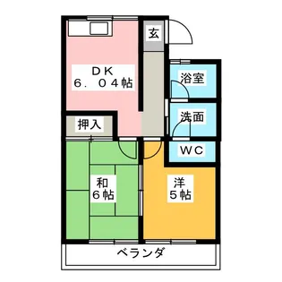 コーポ石川II【1階】の間取り
