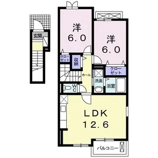 エスポワール【2階】の間取り