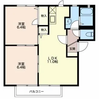 フローラルパークコート【1階】の間取り