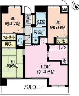 横山セントラルスクエア【2階】の間取り