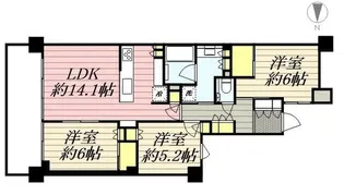 パークシティ高田馬場【1階】の間取り