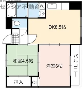 パラッツォ京橋【2階】の間取り