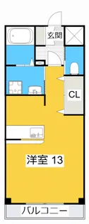 グラソル逢妻【3階】の間取り