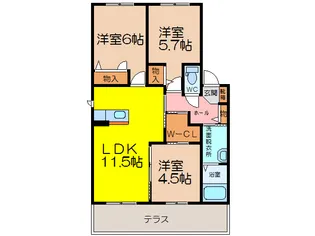 ラ シエロ【1階】の間取り