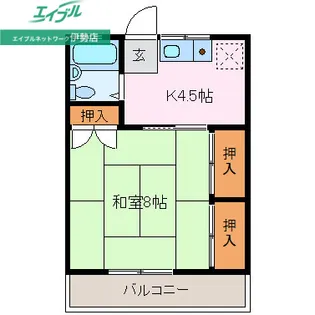 メゾンDフォース【2階】の間取り