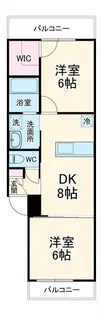 パロス石橋レジデンシア【2階】の間取り