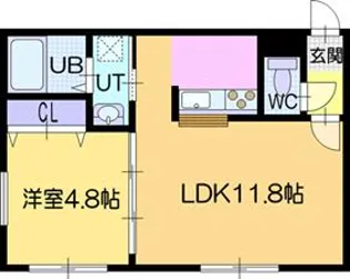 ラ・シュエット江別【2階】の間取り