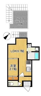 サンメゾン大橋【1階】の間取り