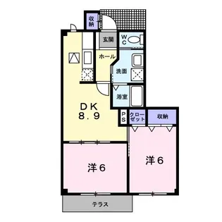 エルガーデンII【1階】の間取り