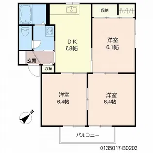 フォーレス神崎 B棟【2階】の間取り
