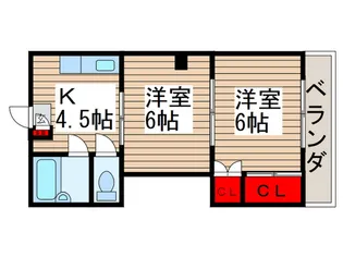 パ-クハイツ桜木【1階】の間取り
