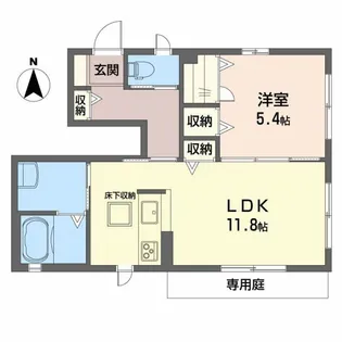 モンソレイユ B棟【1階】の間取り
