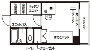 ドミール泉中央【1階】の間取り