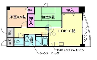ハウス・オブ・ロゼ【4階】の間取り