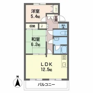 カーサブルーノ【3階】の間取り