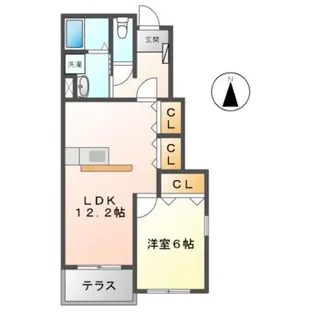 プルミエ・ラムール【1階】の間取り